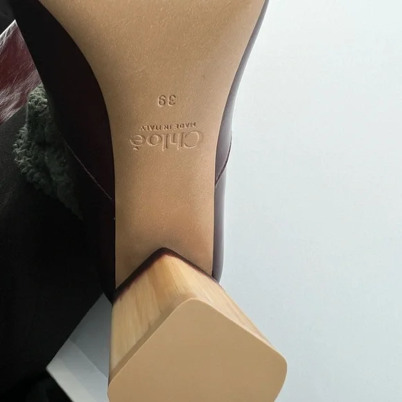 Chloé Georgia 90 leather knee-high boots Chloe Size 39 - Picture 8 of 13